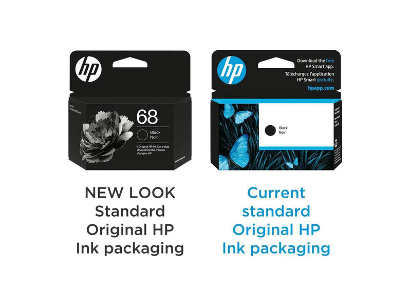 HP 68 Black Original Ink Cartridge, ~160 pages, 7FP21TN