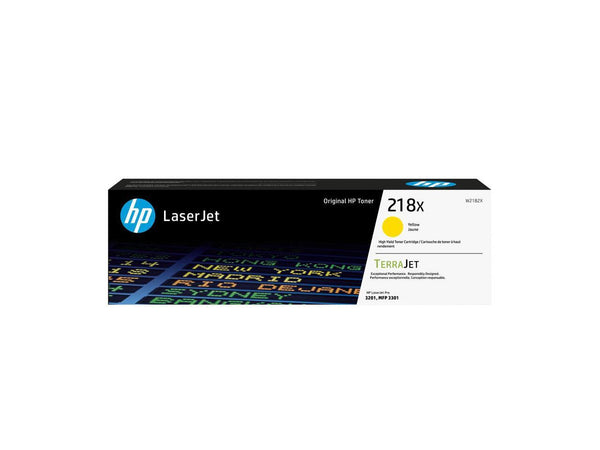 HP 218X High Yield Yellow Original LaserJet Toner Cartridge, ~2,500 pages