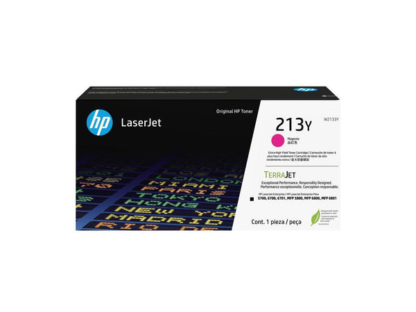 HP 213Y Extra High Yield Magenta Original LaserJet Toner Cartridge, ~12,000