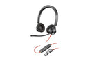 Poly Blackwire 3320 Stereo Microsoft Teams Certified USB-C Headset + USB-C/A