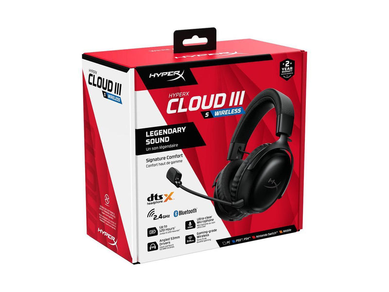 HyperX Cloud III S Wireless Black-Red Gaming Headset (Instant Pair!)