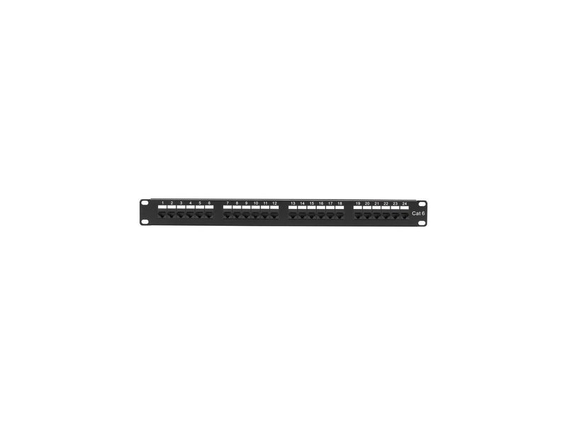 Black Box JPM624A Economy CAT6 Patch Panel, 24-Port 1U