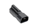 Tripp Lite NEMA 5-15R to C14 Power Cord Adapter Converter 10A 125V Black