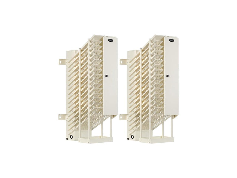 16-DEVICE AC CHARGING STATION TOWERS FOR CHROMEBOOKS - OPEN FRAME, WHITE, 2 PACK