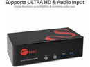 SIIG 2-Port DVI Dual-Link Smart Console KVM Switch with USB 3.0 and Multimedia