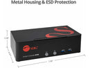 SIIG 2-Port DVI Dual-Link Smart Console KVM Switch with USB 3.0 and Multimedia