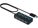 Sabrent 4-Port USB 3.0 Hub with Individual LED Power Switches (HB-UM43)