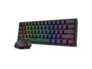 Redragon S144 Gaming Keyboard & Mouse Combo, 60% K617 Tri-Mode Wireless RGB