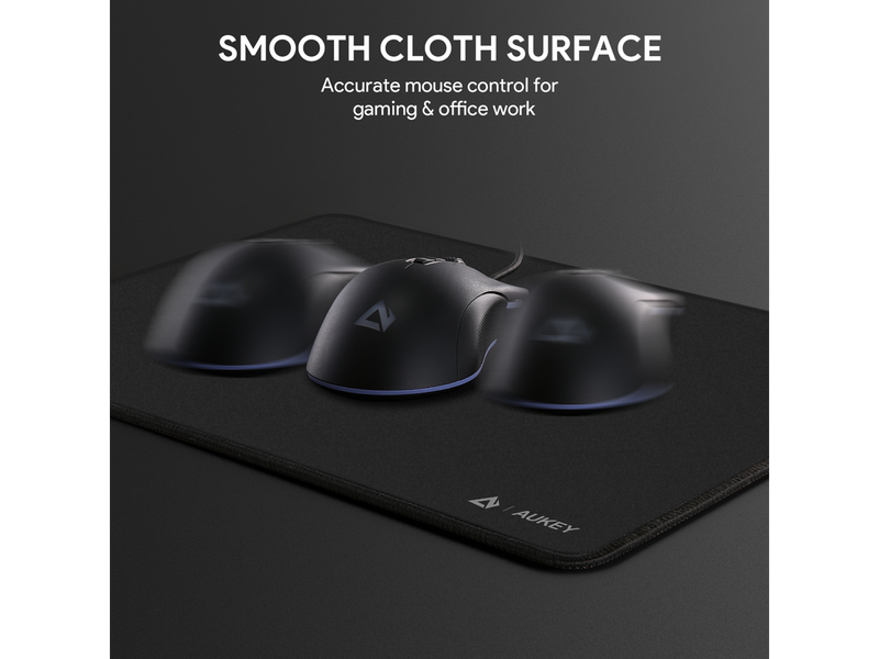 AUKEY Mouse Pad, Gaming Mouse Mat with Smooth Surface, Non-Slip Rubber Base and