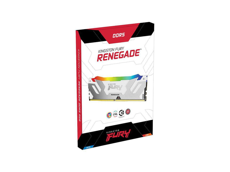 Kingston 32GB (16GB×2) 6800MT/s DDR5 CL36 DIMM FURY Renegade RGB White XMP