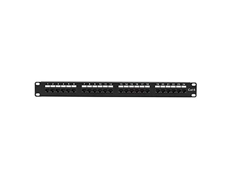 Black Box JPM624A Economy CAT6 Patch Panel, 24-Port 1U