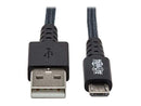 Tripp Lite U050-010-GY-MAX Heavy-Duty USB-A to USB Micro-B Cable - M/M, USB 2.0,