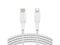 BELKIN CAA004bt2MWH BOOST CHARGE White Braided USB-C to Lightning Cable 6.56 ft.