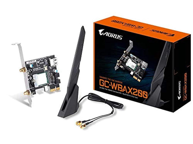 gigabyte gc-wbax200 2x2 802.11ax dual band wifi + bluetooth 5 pcie expansion