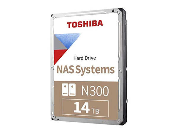 Toshiba N300 14TB NAS 3.5-Inch Internal Hard Drive - CMR SATA 6 GB/s 7200