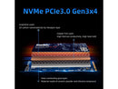 KingSpec M.2 2280 128GB PCIe Gen3 x4, NVMe 1.3 3D NAND Internal Solid State