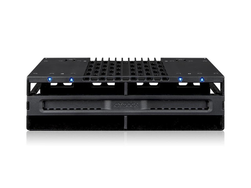 ICY DOCK MB024SP-B | Tray-less 4x 2.5" SAS/SATA SSD/HDD Mobile Rack for 5.25"