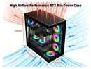 SAMA SV01 Mid Tower ATX Gaming PC Computer Case Black, 4 Addressable RGB Fans