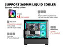 SAMA SV02 ATX Computer Gaming PC Case Mid Tower Black with 3 ARGB Fans