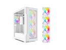SAMA S40 White ATX Mid Tower Case - High Airflow, 4x 120mm ARGB PWM Fans,