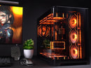 SAMA 2851 ATX Mid-Tower PC Gaming Case, High-Airflow, Sturdy Curved Tempered