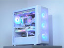 SAMA S40 White ATX Mid Tower Case - High Airflow, 4x 120mm ARGB PWM Fans,