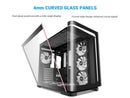 SAMA V60 PC Case, Mid-Tower Computer Case, A Curved Tempered Glass, 7