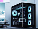 SAMA V60 PC Case, Mid-Tower Computer Case, A Curved Tempered Glass, 7