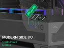 SAMA V43 Mid-Tower PC Case, 6 x 120mm PWM ARGB Fans, 4mm Tempered Glass, USB3.1