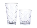 16pc Etched Glass Tumbler Set