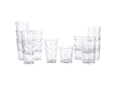 16pc Etched Glass Tumbler Set