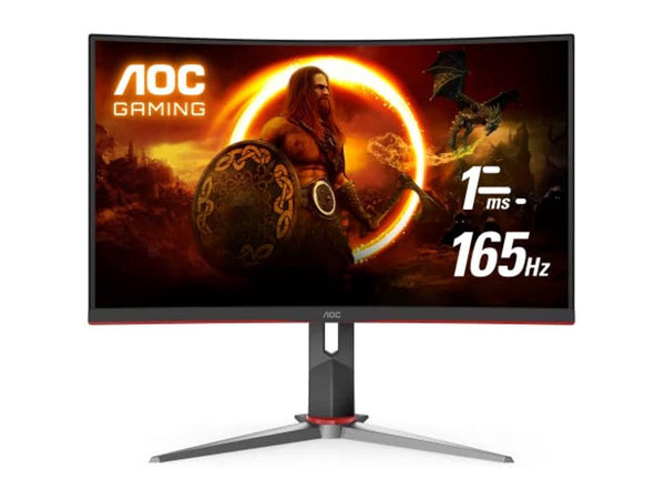 AOC 32" Curved Frameless Gaming Monitor 2K QHD, 1500R Curved VA, 1ms, 165Hz,