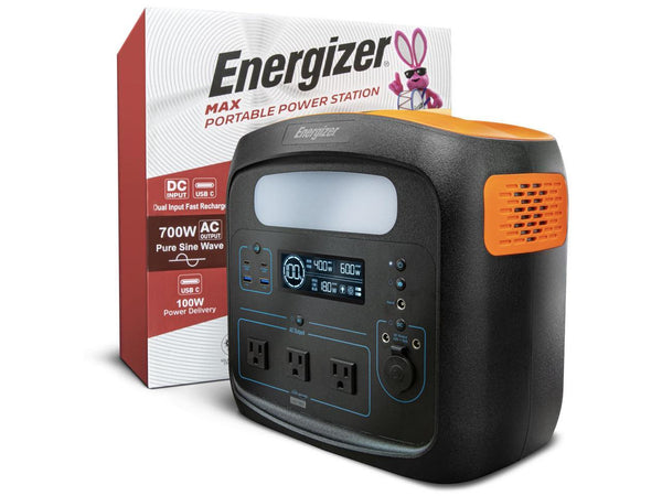 Energizer 960W Portable Power Station, LiFePO4, Solar Generator, 110V/700W Pure