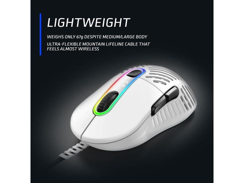 MOUNTAIN Makalu 67 RGB Gaming Mouse with Unique Patented Lightweight Rib Design