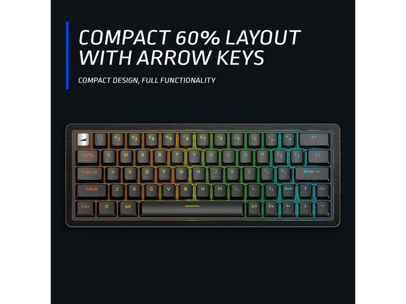 MOUNTAIN Everest 60 RGB Gaming Keyboard - 60% with Arrow Keys, lubed MOUNTAIN