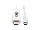 Tripp Lite U444-006-H4K6WE USB-C to HDMI Adapter, M/M, White, 6 ft. - 5.91 ft