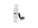 C2G HDMI Pass Through Decorative Wall Plate - White