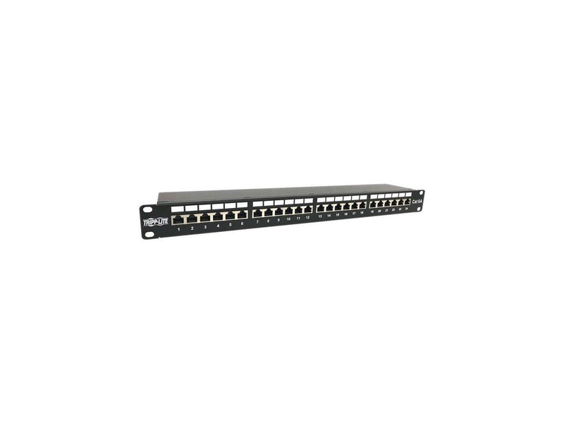 Tripp Lite 24-Port Cat6a Shielded Patch Panel - 10 Gbps, STP, 110 Punch Down,
