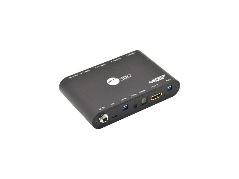 SIIG 1x4 HDMI 2.0a Splitter with Built-in & User Adjustable EDID Management