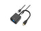 4XEM 8" HDMI To VGA M/F With Audio and USB Power Adapter 1080P Black