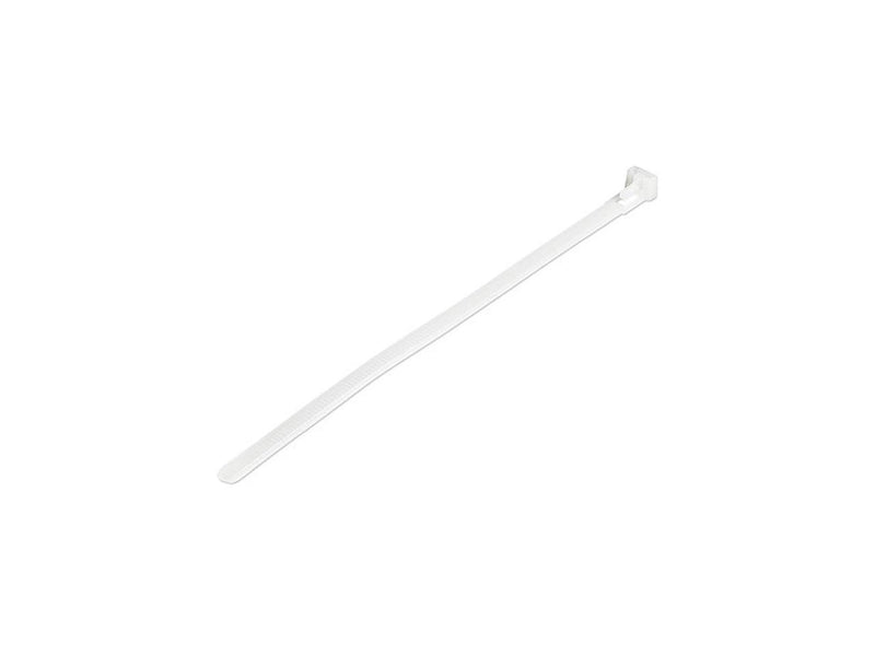 4XEM 100 Pack 6" Reusable Cable Ties White Medium Nylon/Plastic Zip Tie