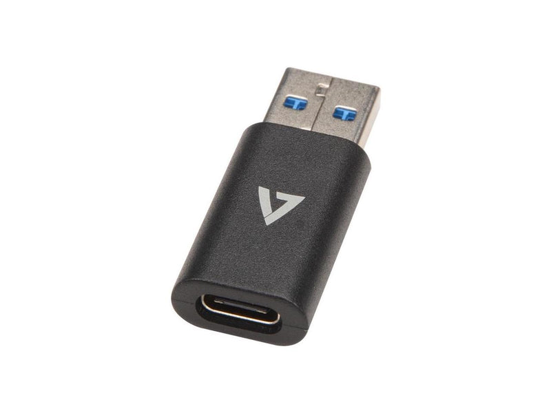 V7 USB A Male to USB-C Female USB 3.2 Gen2 10 Gbps Black V7USB3AC