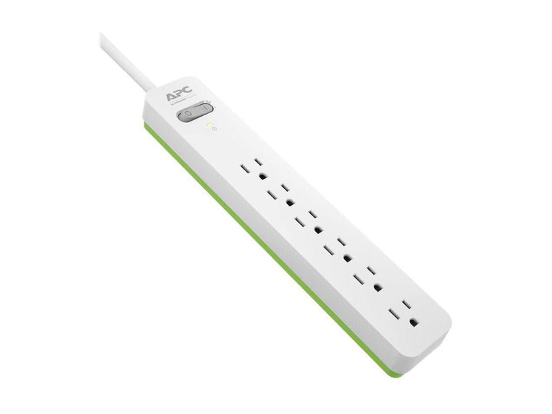 APC PE66W SurgeArrest 6-Outlet Surge Protector 6ft Cord White