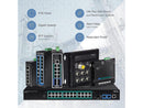 TRENDnet TI-BG62i, 6-Port Industrial Gigabit L2+ Managed PoE++ DINRail Switch