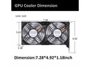 PCI Slot Fan Dual 90mm 92mm GPU Cooler Graphic Card Computer PC Cooling Fans for