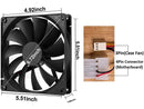 140mm Case Fan Quiet High Performance PC Fan 140mm Standard Case Fan 3pin 4pin