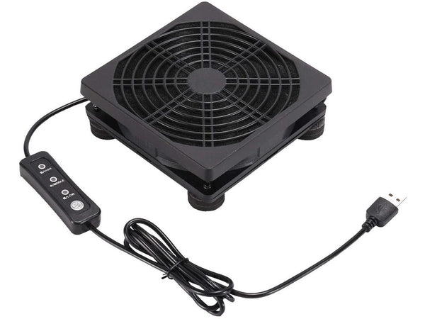 120mm 5V USB Powered PC Router Fan with Speed Controller High Airflow USB