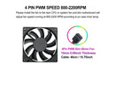 80mm Slim Quiet Computer Case Fan 12V 8015 4Pin PWM Silent PC Fans for Computer