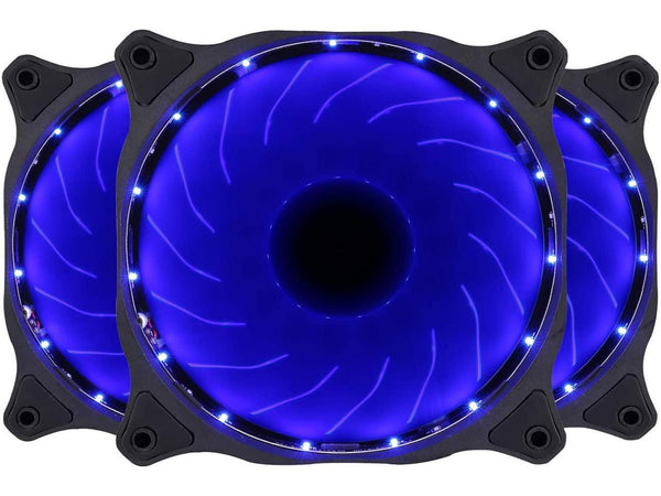 120mm Computer PC Blue LED Case Fan Quiet 12V 3pin Gaming PC Computer Cooler