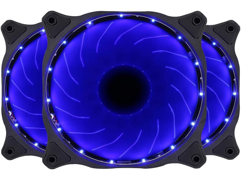 120mm Computer PC Blue LED Case Fan Quiet 12V 3pin Gaming PC Computer Cooler